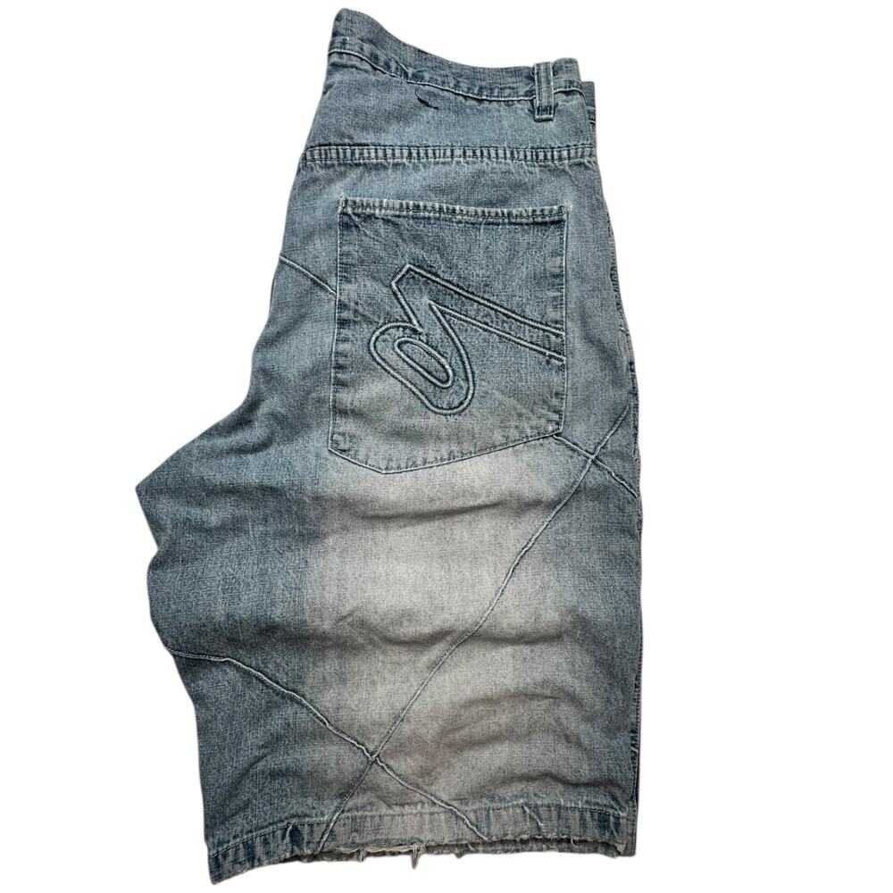 Vintage Y2K Skaker SouthPole Denim Faded Baggy Jorts Size 38